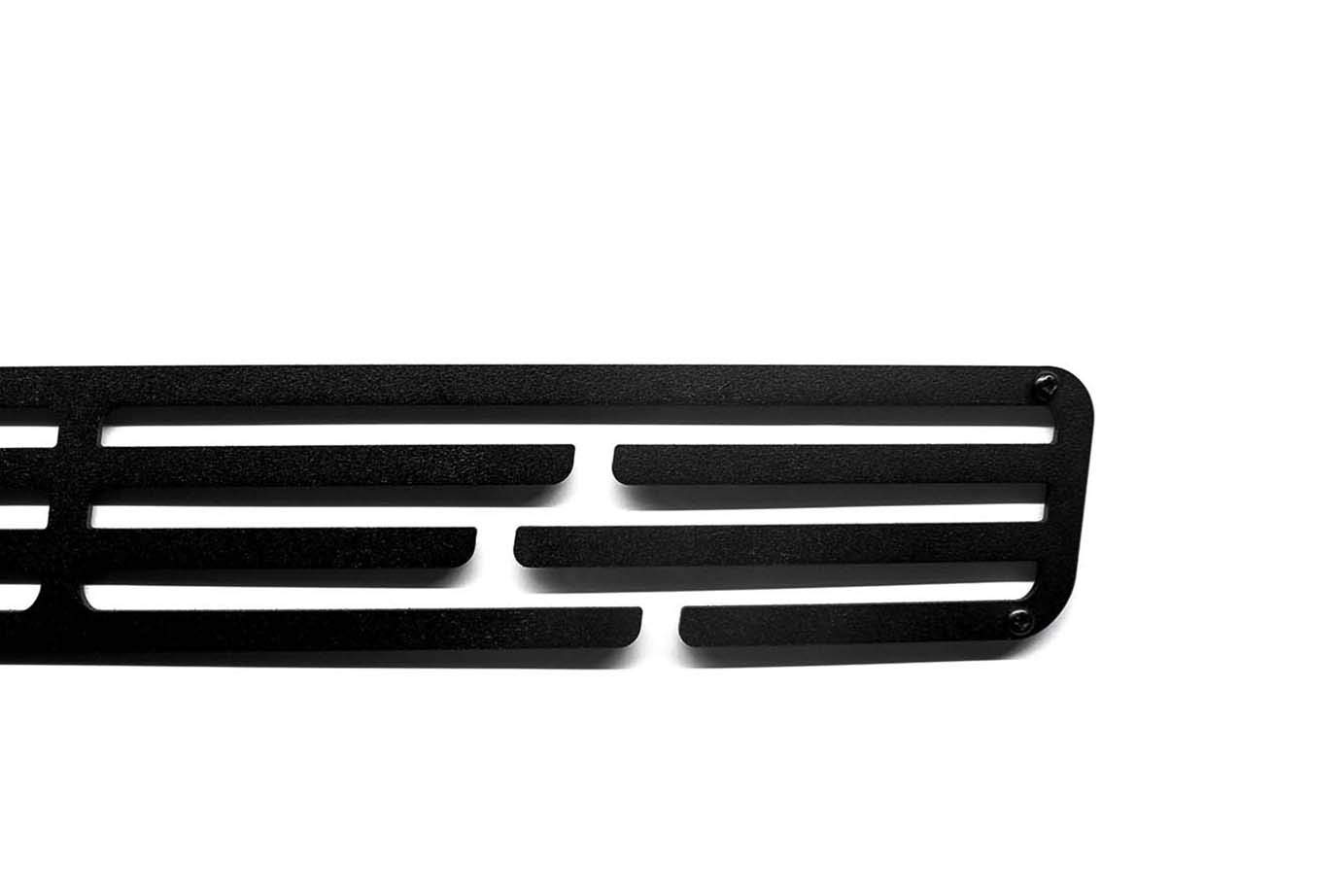Espositore per medaglie sportive, in acciaio nero opaco, (fino a 48 medaglie)