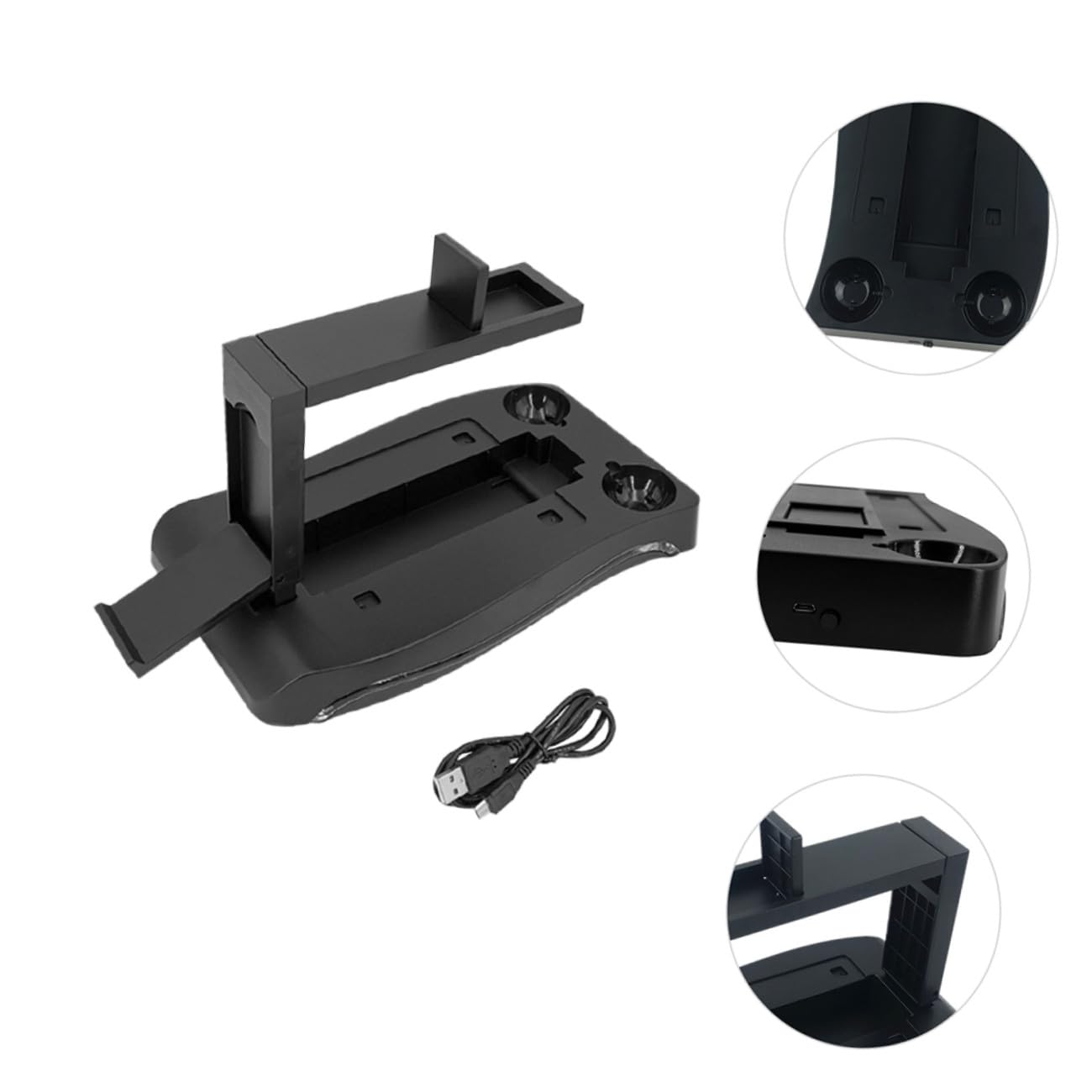 HEMOTON Supporto di Ricarica per Controller Vr, Organizer in Abs Nero, Base Multifunzione per Gaming Stazione Ordinata e Pratico Alloggiamento