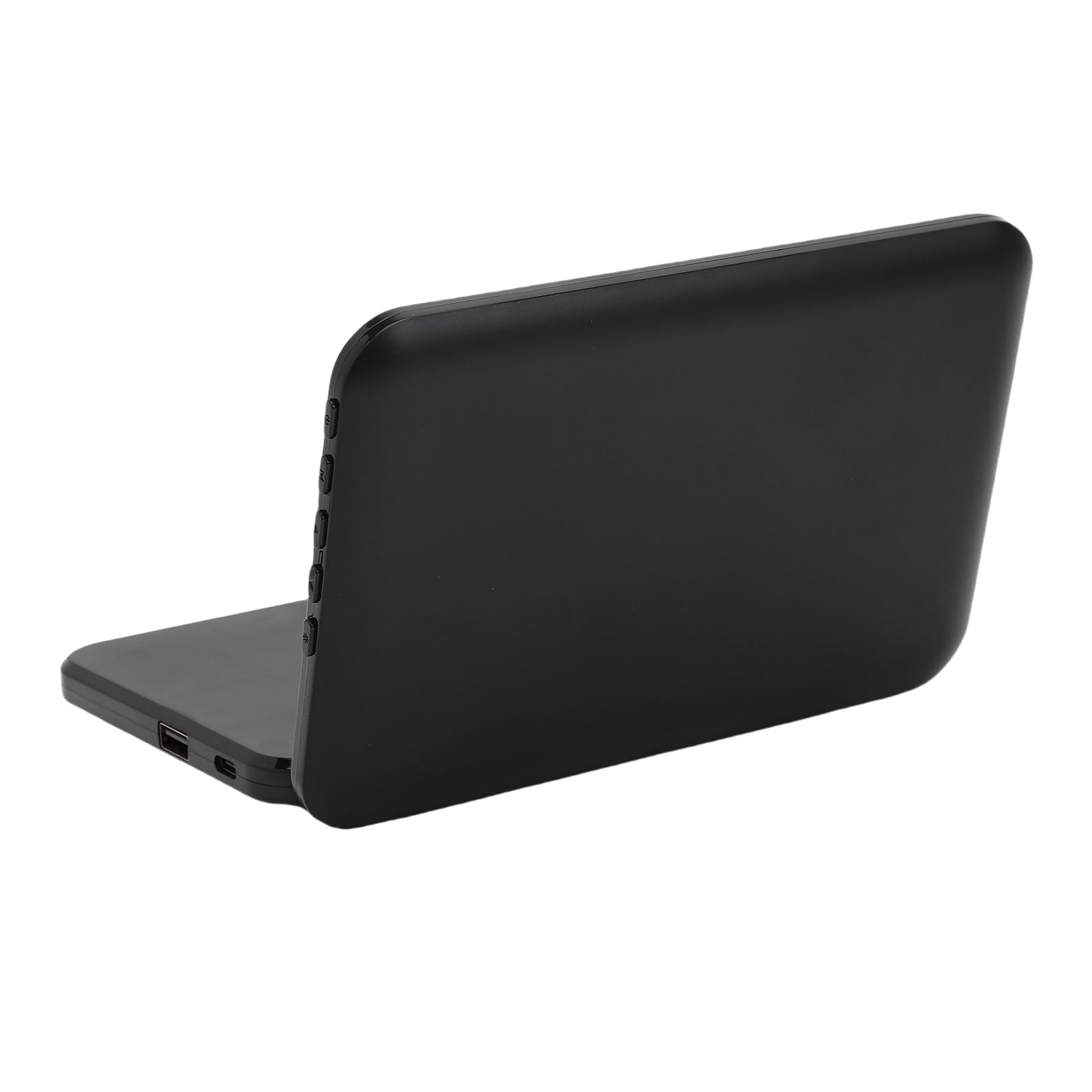 Orologio con Ricarica Wireless, Design Pieghevole con Specchio LED, Caricabatterie Rapido da 15 W per la Scrivania 'ufficio della Camera da Letto (BLACK)