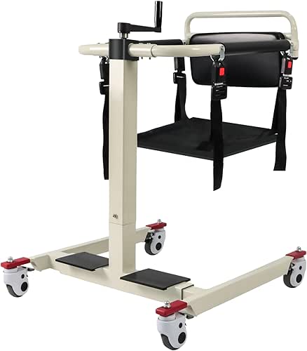Non-Electric Portable Patient Lift, Folding Elderly Transfer Seat for Home,