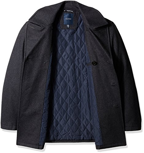 Image of Nautica Men's Wool Blend Peacoat - Double-Breasted Winter Coat, Regular, Big & Tall Sizes