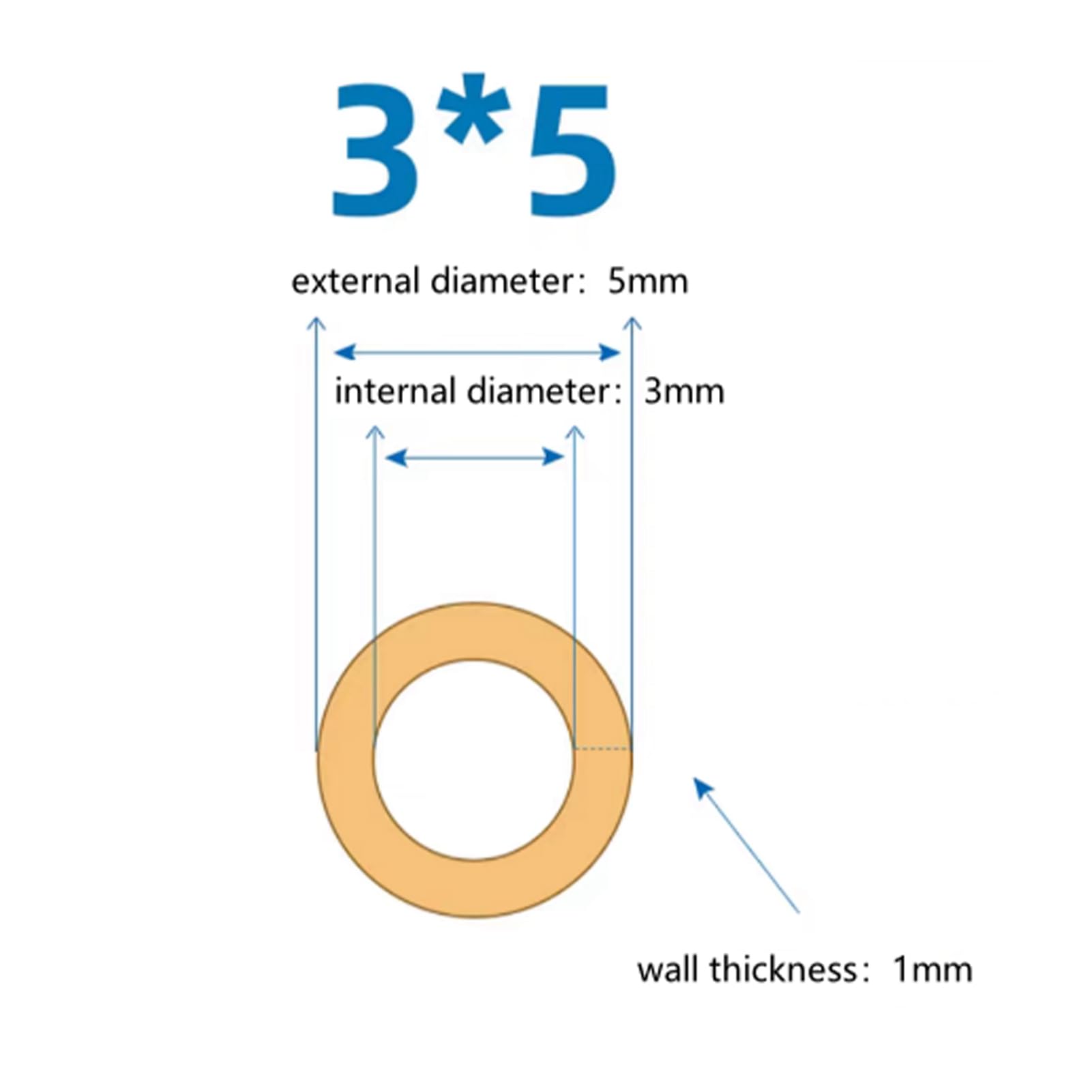 TARSHYRY 3 X 5 Mm Tube De Pompe Péristaltique, Tube De Pompe Péristaltique BPT Pour Tester Les Produits, Accessoires De Pompe Péristaltique, Silicone, 2 Mètres