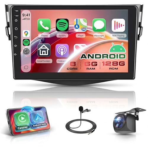 🚘【Telecamera Posteriore & Comandi al Volante】Autoradio per Toyota RAV4 2012 con telecamera di retromarcia AHD, facile da installare e utilizzare. Quando il veicolo entra in retromarcia, il display dell'autoradio mostra automaticamente l'immagine della retromarcia e registra il traffico giornaliero Guida in retromarcia più sicura e più conveniente.Autoradio Android Supporta i comandi al volante, consentendo di controllare le funzioni necessarie tramite il volante, che è più conveniente