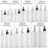PQPAUTY 5 Piezas Pequeño 250ml Botella de Spray Plástico PET...