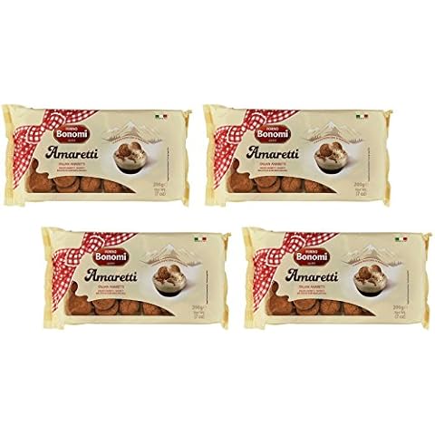 Forno Bonomi: " Amaretti " Biscuits Amaretti 200 gr - pack of 4 - total 28.2 oz [ Italian Import ] Cover