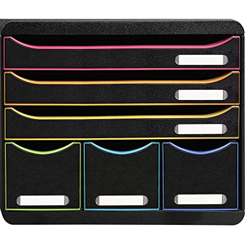 Caja de 6 cajones Exacompta 306714D para documentos A4+ en color negro 2