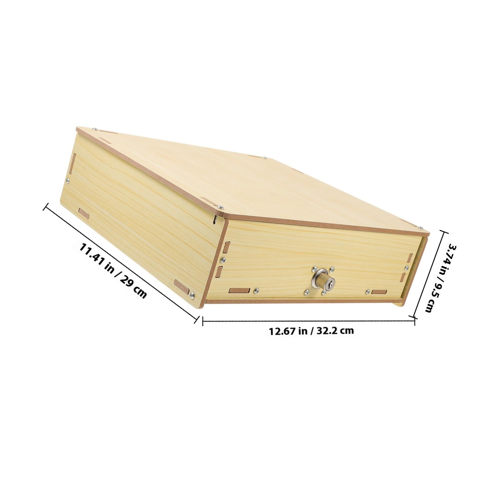 Zerodeko Vassoio Porta Soldi in Legno da Tavolo Scomparti Multifunzione, Organizer Portamonete e Porta Calcolatrice per Cassetto Contanti, Contenitore Portavalori per Negozi e Uffici