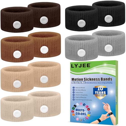 Image of Motion Sickness Bracelets for Adults and Kids: Motion Sickness Bands Nausea Relief for Pregnant Women - Natural Acupressure Anti Nausea Wristband Relief for Car Cruise Air Travel Sickness