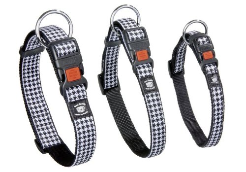Karlie Art Joy Plus Halsband, Pepita L: 45 cm B: 25 mm schwarz-weiss