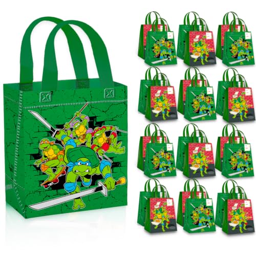 Ninja Turtles Party Favor Bags for Kids Birthday 24 Pack Bundle