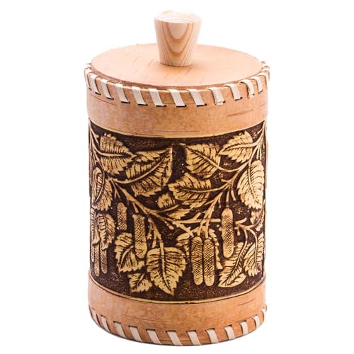 STP GOODS Birch Bark Container, Storage container, Kitchen Container Money to the House Birch Bark (Twigs)