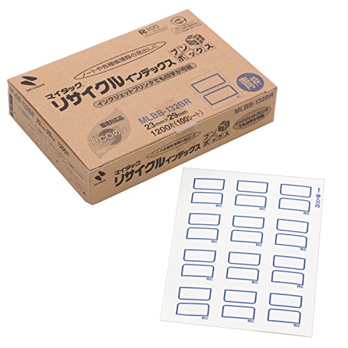 Nichiban Nyuchu MLBB-132BR étiquettes de recyclage type 12 cadre bleu Japon