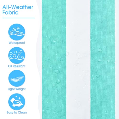 Sac de plage Oscaurt XXL imperméable à rayures grand format zippé - 6