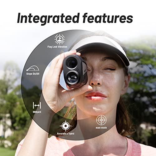 MiLESEEY-Telemetro-Golf-Recarga-USB-Telemetro-Golf-600m-con-Bloqueo-de-Bandera-y-Vibracion-Pendiente-de-EncendidoApagado-Torneo-Legal-Aumento-6X