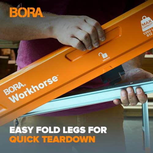 BORA Workhorse X Folding Metal Sawhorse