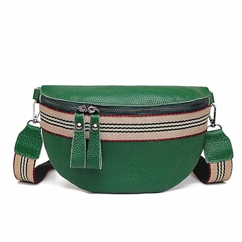 YUHONLNOR Sac Bandouliere Femme Sac Banane Femme Cuir veritable Sac bandouliere Femme Noir Sac Femme Poitrine Petit Sac a Main Femmes bandoulieres,Vert Cover