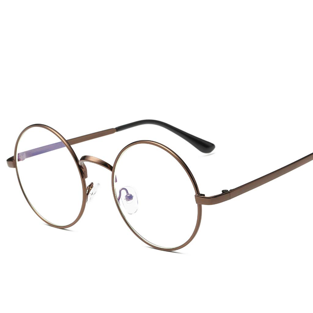 Amazon.co.jp: ユニセックスラウンドメガネ、メタルフレームサマー