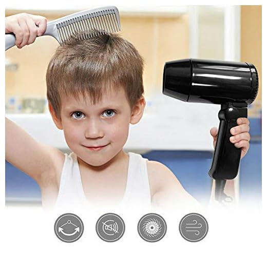 Secador de pelo portátil de 12 V para coche, caliente y frío, con mango plegable, ideal para vacaciones y viajes