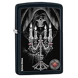 Zippo Anne Stokes Reaper Candle Pocket Lighter, Black Matte