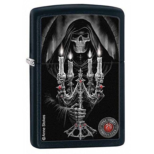Encendedor Zippo Anne Stokes Reaper Black Matte miniatura 1