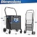 HABUTWAY Grocery Cart on Wheels for Groceries, Folding Shopping Carts with Liner, 110LBS Large Capacity Jumbo Grocery Cart with Dual Basket, 360° Rolling Laundry Cart, Lightweight Trolley for Senior