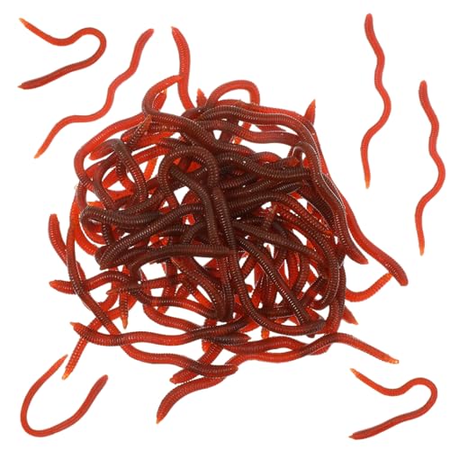 Matwsec 50 Pcs Fake Worms Soft Lure...