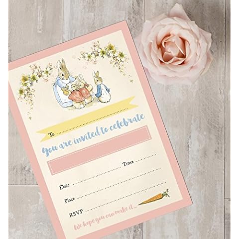 Pack of 10 Beatrix Potter Flopsy Bunnies Invitations Cover