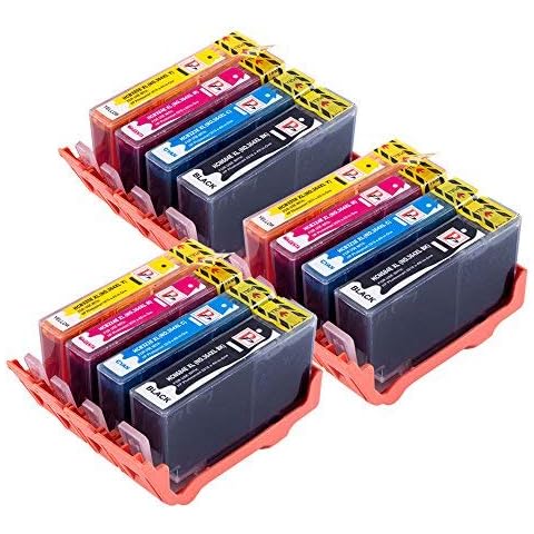 PerfectPrint Compatible Ink Cartridge Replacement for HP Photosmart 5510 5511 5512 5514 5515 6510 6512 6515 7510 7515 B109a B109d B109f B110a B110c B110e 364XL (Black/Cyan/Magenta/Yellow, 12-pack) Cover