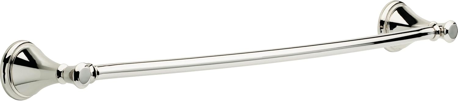DELTA FAUCET 79724-PN Cassidy Wall Mounted 24 in. Towel Bar in Polished Nickel Polished Nickel 24 Inch 24 inch Towel Bar
