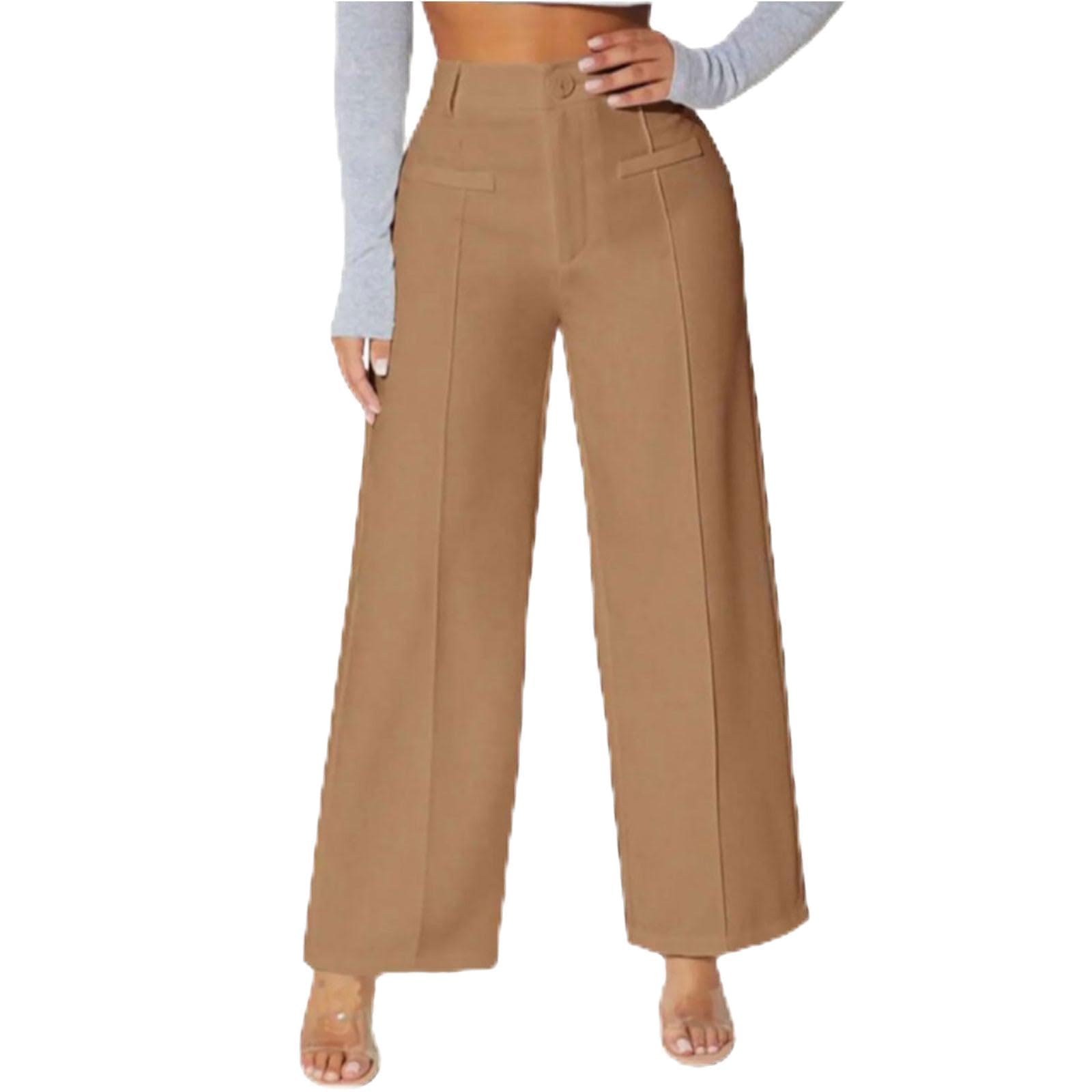 Dress Pants Women Dress Pants for Women Wide Leg Butt Lifting Business Work Trousers Casual Stretchy Slim Fit