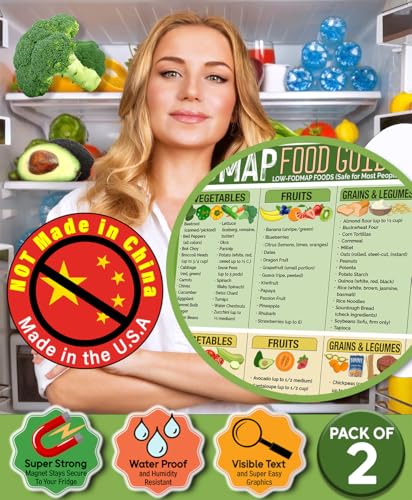 Image of Lone Star Art FODMAP Food Guide - IBS-Friendly Diet Poster & Chart, Safe Foods List, Digestive Health Guide, Dietary Restriction Nutrition Reference (Magnetic Sheet Poster 2 Pack, 8.5 inch x 11 inch)