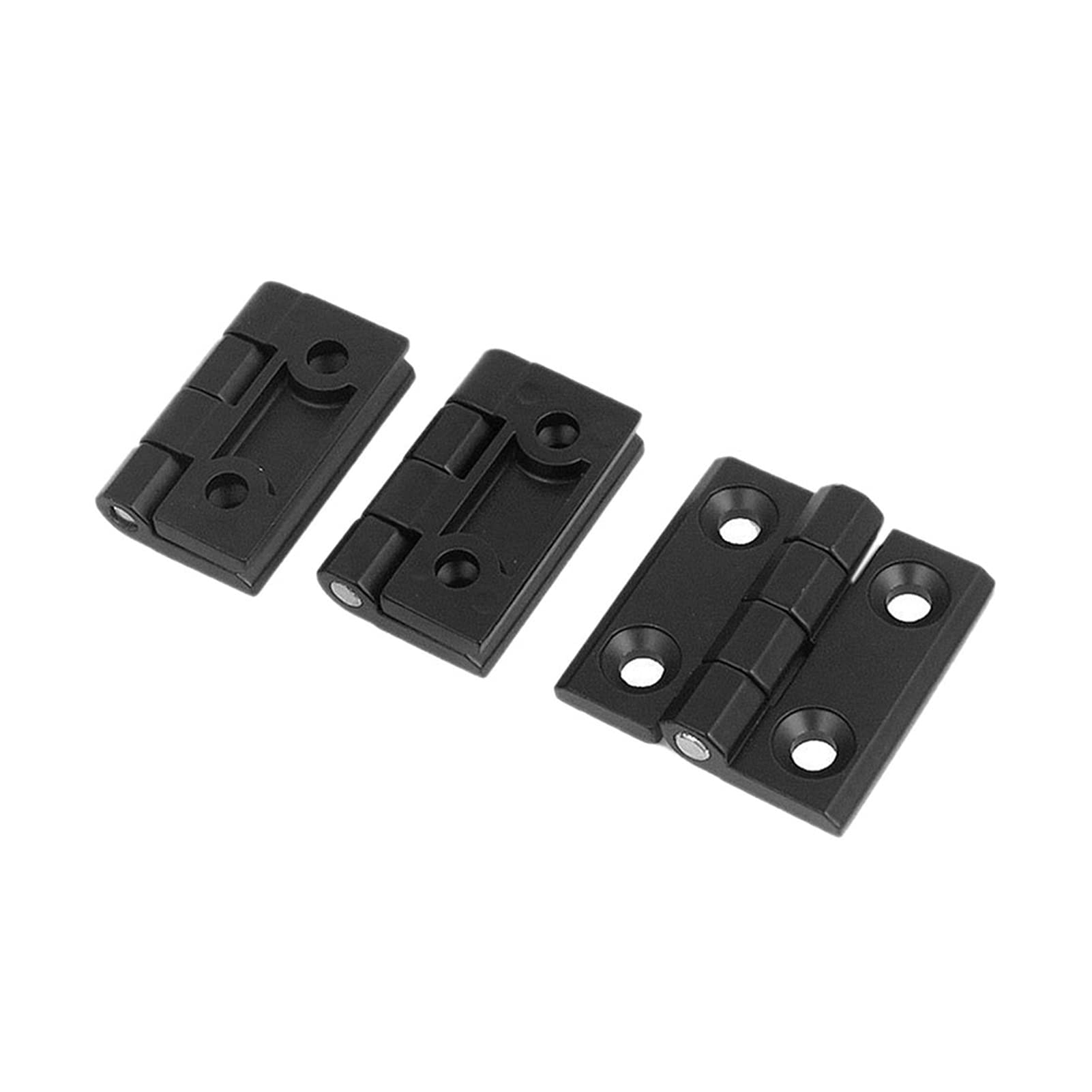 Zawiasy ukryte z cichym domykiem, zawiasy do drzwi szafek z cichym domykiem, 6 x czarny aluminiowy zawias do drzwi szafek meblowych 50 mm x 50 mm