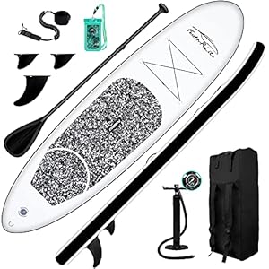FunWater Tabla de Surf de pie Hinchable con Remo, (Sup), Completa con Accesorios, Remo Ajustable, Bomba, Mochila de Transporte, Bolsa Impermeable, 305 x 76 x 15 cm