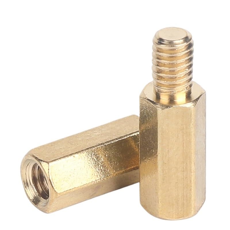 Espaciador hexagonal de latón, Tuercas hexagonales de cobre y latón for chasis PCB M2 M2.5 M3 M4 50 Uds. Tamaños múltiples(M3 x 16mm (50pcs))