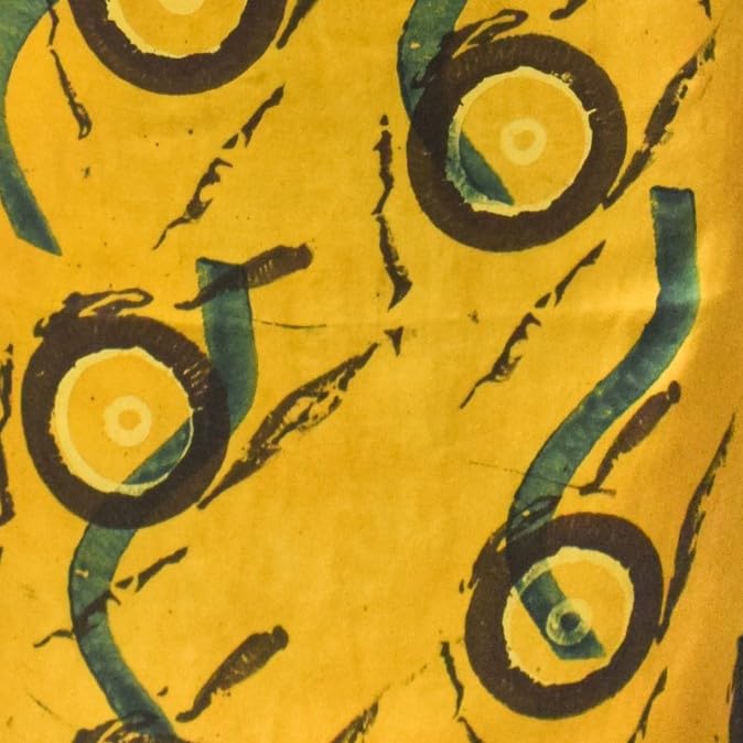Image of Ethnics of Kutch Womens's Ajrakh Modal Silk Natural Dye Hand Block Print Unstitched Kurta Fabric