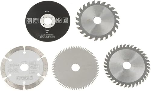 85mm Circular Saw Blades Set 15mm Arbor – 24T,36T, 80T HSS/Diamond Grinding Wheel Saw Blades for Wood Cutting,for Electric Hand Saws and Table Saws