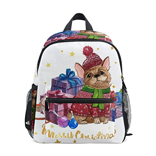 Mochila Escolar con diseño de Carlino de Navidad y Bufanda para niños y niñas