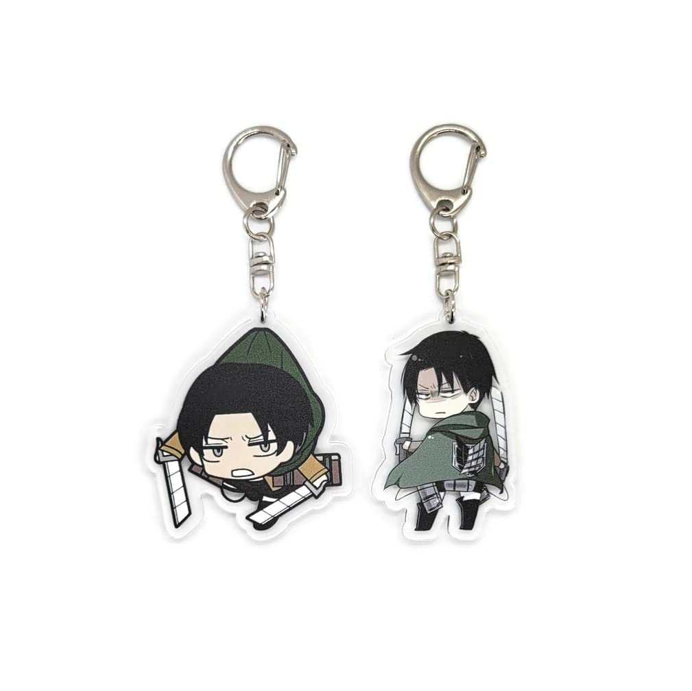 EBTY DREAMSSet of 2 AoT Attack Titan Shingeki no Kyojin Acrylic Keychain Levi Ackerman