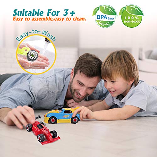 image for Take Apart Racing Cars Toys,Vimpro Build Your Own Toy Racer Car STEM T