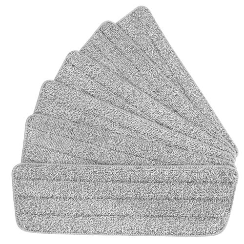 QWORK® Lot de 6 Tampons de Rechange en Microfibre pour Balai Vaporisateur, 41*13cm