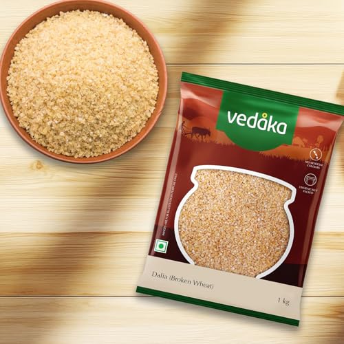 Image of Amazon Brand - Vedaka Dalia (Broken Wheat), 1 kg