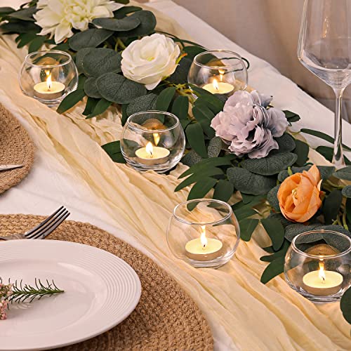 Volens 24PCS Clear Votive Candle Holders for Table Centerpieces, 2''×2'' Round Glass Tealight Candle Holders Bulk for Wedding Decor and Home Decorations by Volens - Image 5