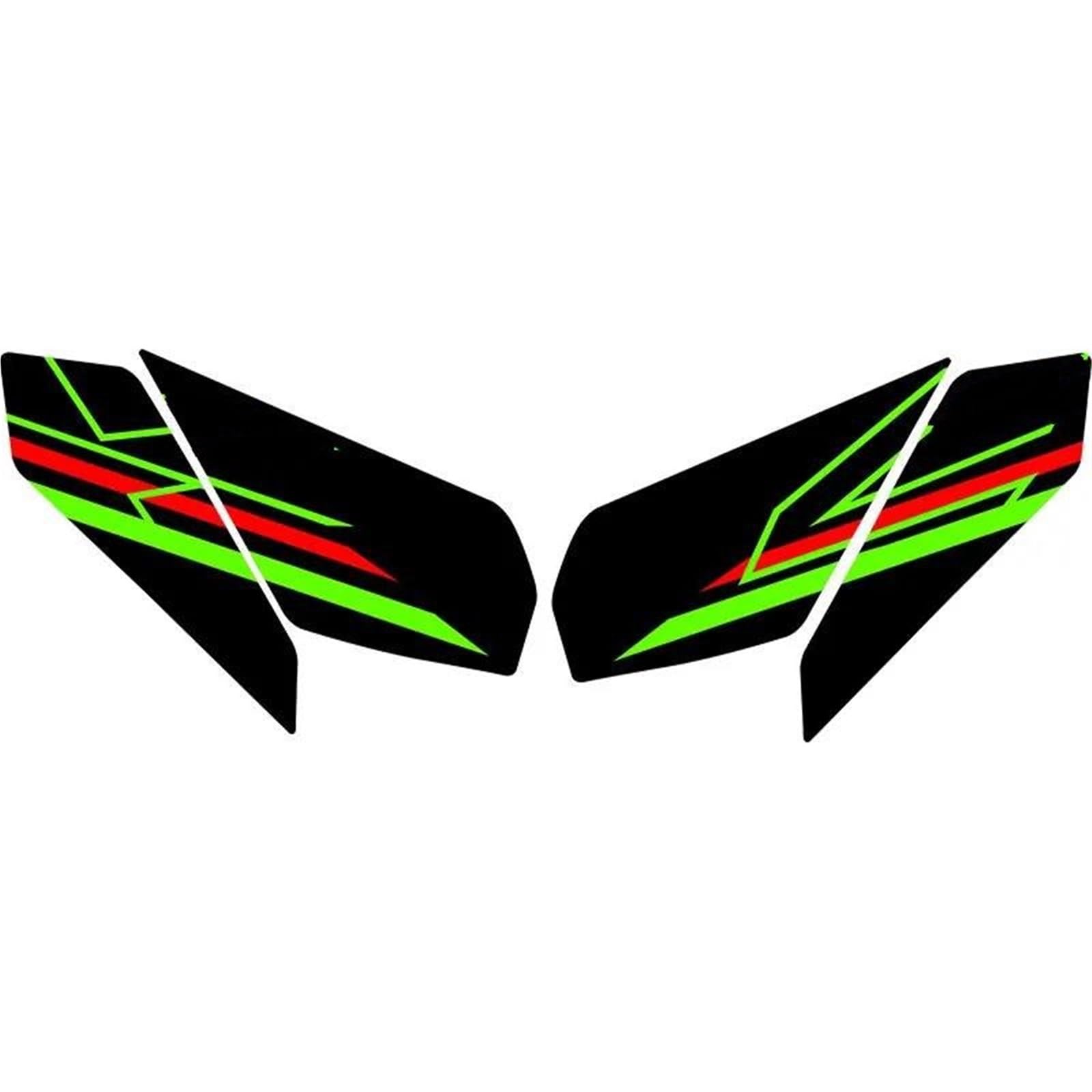 for Kawasaki for ZX4R for ZX4RR Motorcycle Body Fairing Sticker Tank Pads Gas Grip Traction Protector Fishbone Tank Pad(Color17)