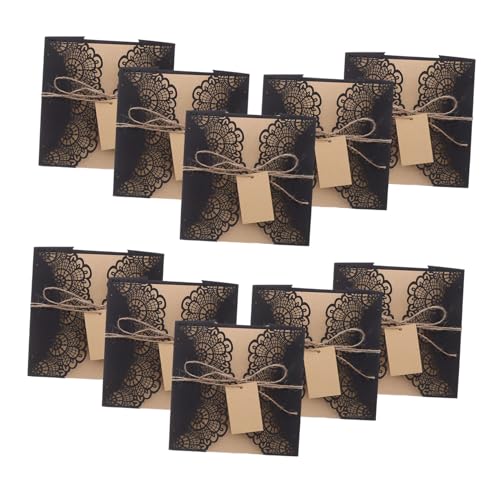 Operitacx 10 セットハロウィン蜘蛛の巣招待状 カード 封筒付き 黒色ホラーテーマ 祝賀パーティー招待状 祝祭 誕生日 シャワー対応