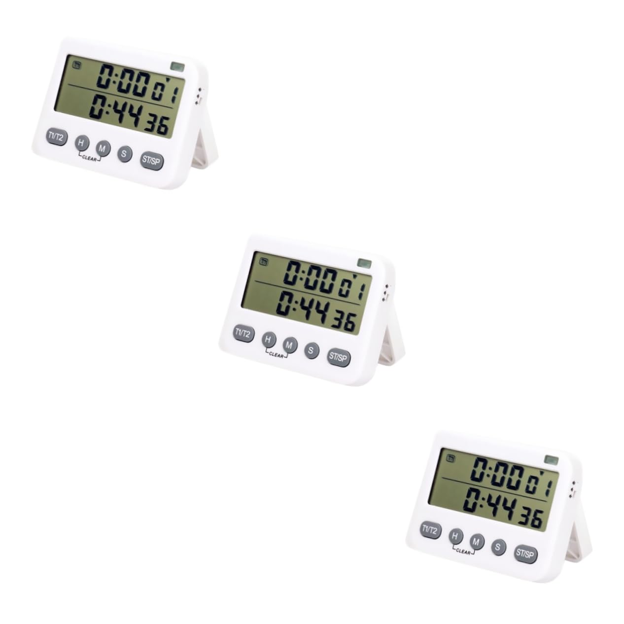 PRETYZOOM Timer Da Cucina A Forma Di Gatto 3 Pezzi Display Digitale Allarme Forte Timer Da Cucina Per Laboratorio Cucina Bianco