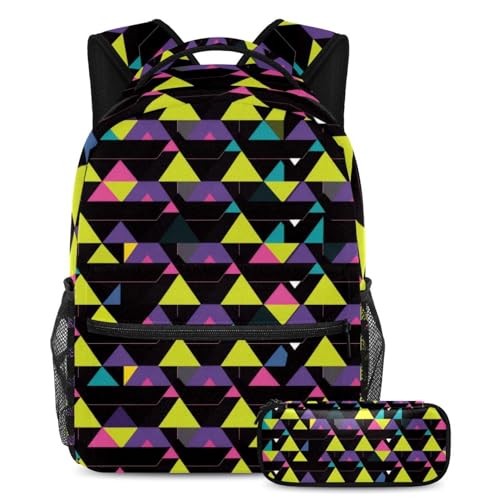 Sac d'école avec trousse géométrique pour éviter le désordre des étudiants