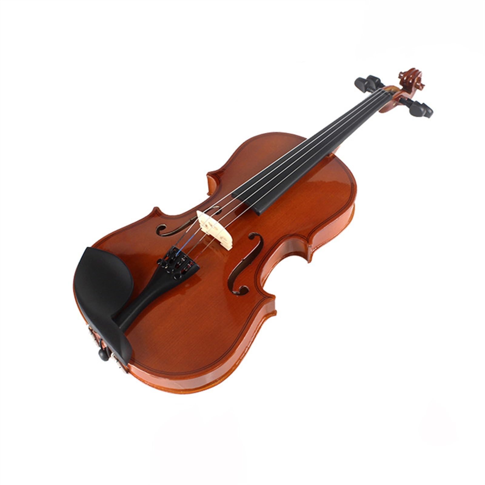 Violín Violín De Madera Contrachapada Brillante Tapa De Arce Fondo Y Aros De Ébano