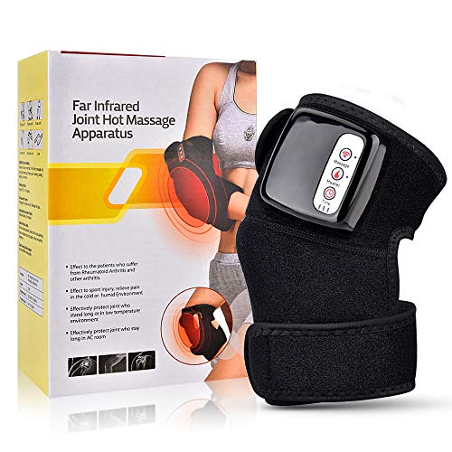 Preisvergleich Produktbild Elektrisches Knie Massagegerät, HailiCare wiederaufladbare drahtlose beheizte und Vibration Massager für Knie Schulter Ellenbogen Krämpfe Arthritis Schmerzlinderung Verletzungen Recovery- Single Pack