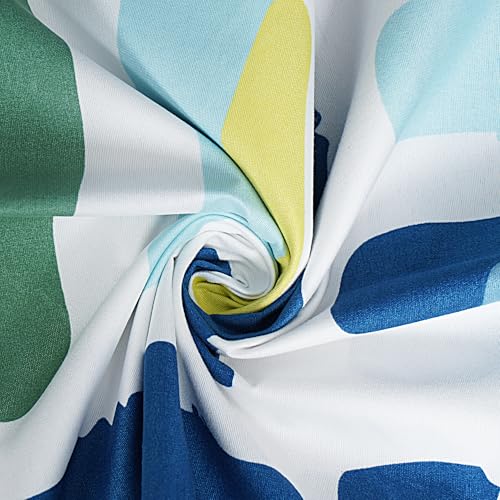 Image of Wakewell Pillow Cover Set of 2 | Standard Size | Soft & Breathable | Machine Washable | Bedroom & Living Room (Blue Abstract)