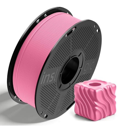 Inslogic Pre-Dried Matte PLA 3D Printer Filament 1.75mm Pink 1KG